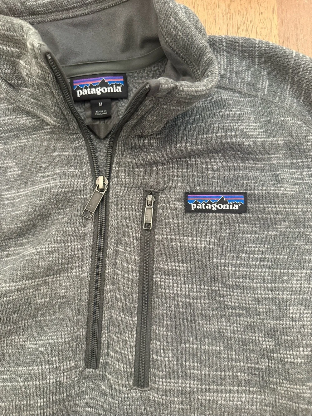Patagonia Men's Heather Gray Quarter-Zip Pullover